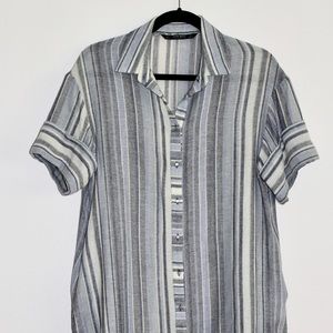 Zara Basic Collection Striped Shirt Dress